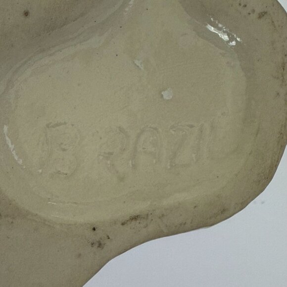 Vintage Ceramic Cockatoo Figurine Yellow & Brown Bird Design Made In Brazil - Picture 6 of 7